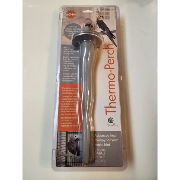 K&H Pet Products Bird Thermo-Perch Gray 10.5" x 1" x 1" - Picture 1 of 4